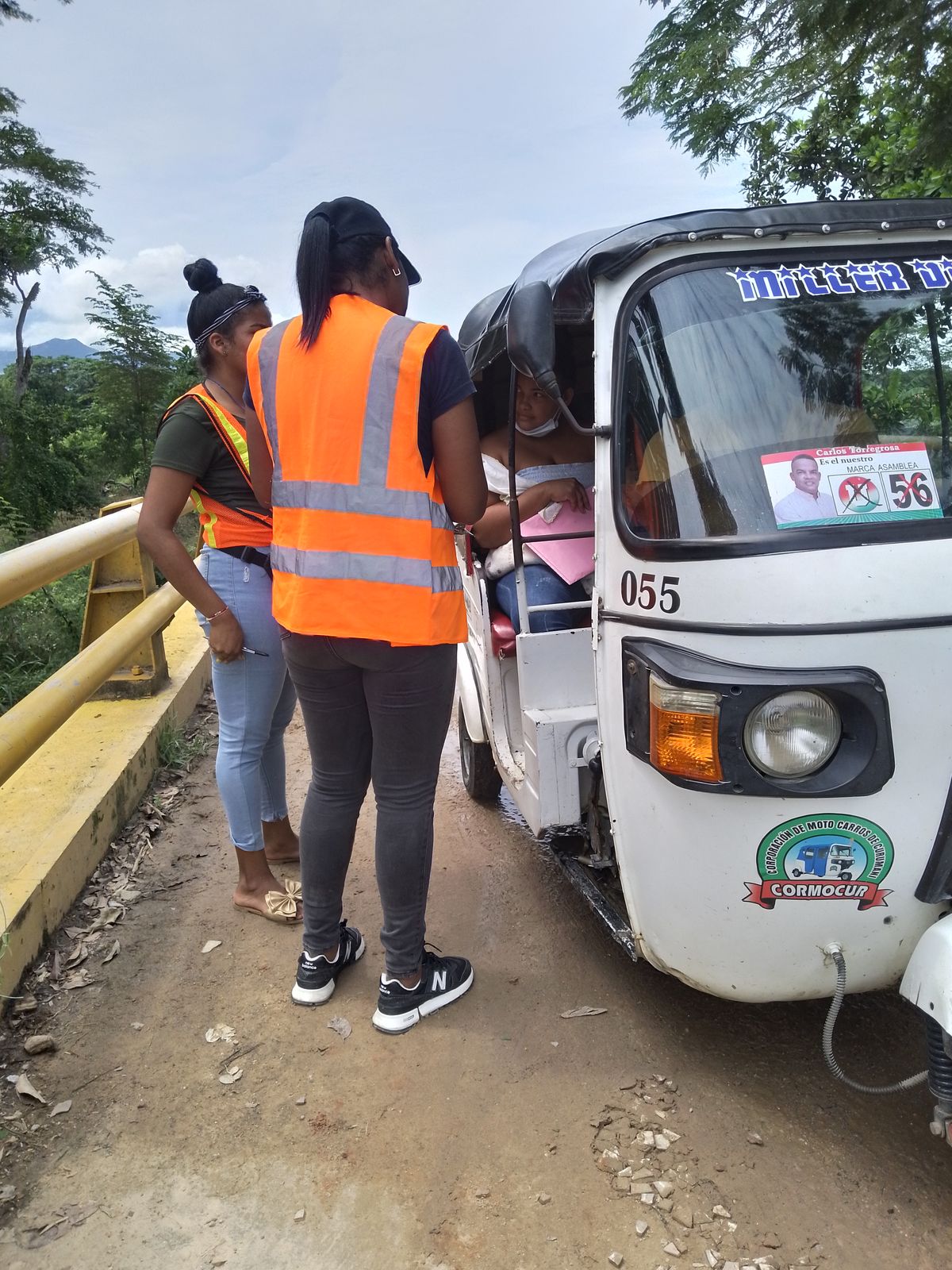 Ing. Heriberto Rojas Rodríguez — Toma de información en el terreno, Curumaní, Cesar (estudio de transporte público mixto)