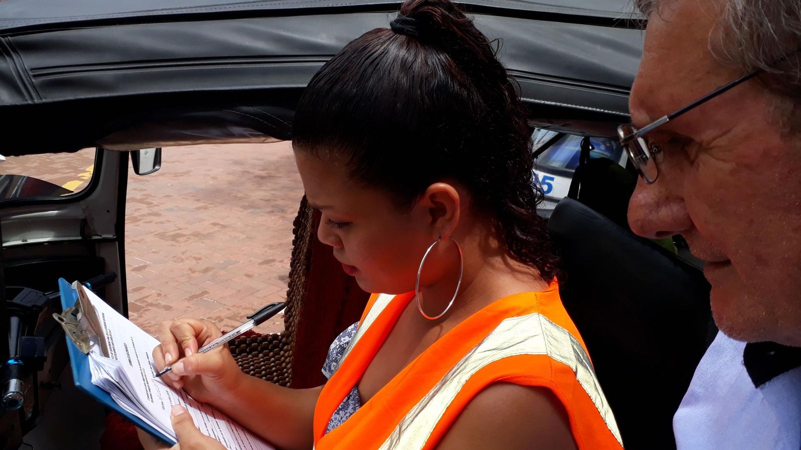 Ing. Heriberto Rojas Rodríguez — Toma de información en el terreno, San Carlos, Antioquia (estudio de transporte público mixto)