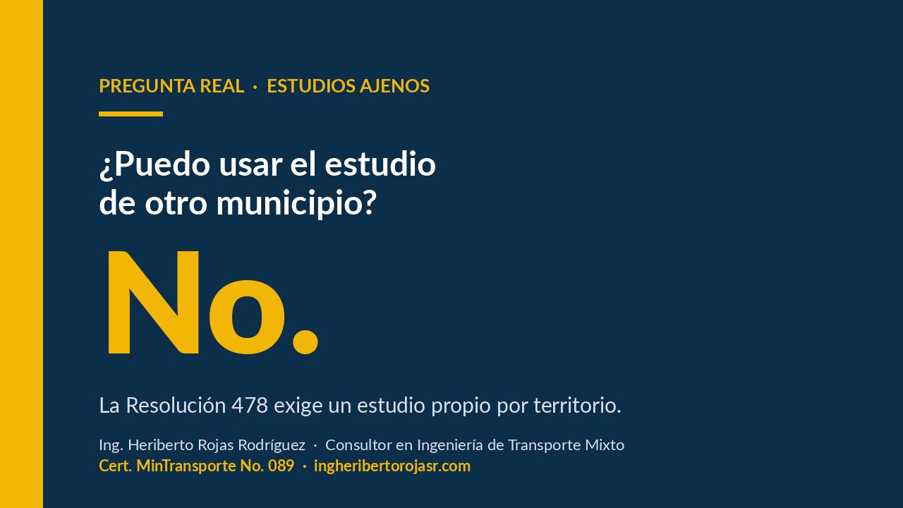 ¿Puede la alcaldía usar el estudio de otro municipio como referencia para el suyo?